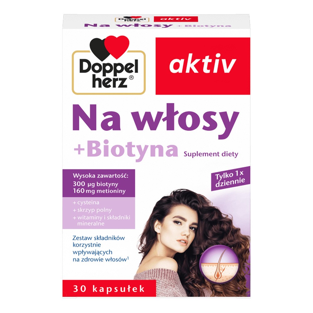 QUEISSER PHARMA GMBH & CO. Doppelherz Aktiv Na Włosy + Biotyna 30 Kaps.