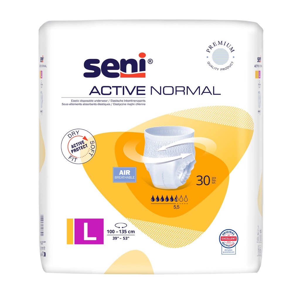 Zestaw SENI Active Normal L, 3x 30szt. - Elastyczne majtki chłonne