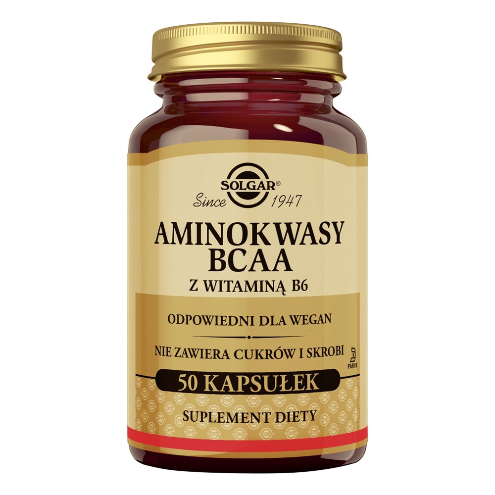Solgar Solgar, BCAA Plus, 50 kapsułek