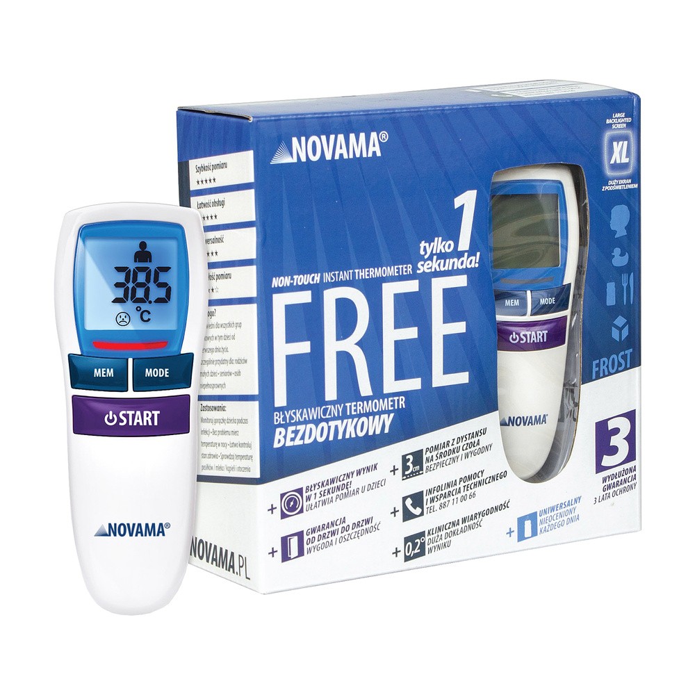 NOVAMA Termometr bezdotykowy Free TOW002554 Free TOW002554