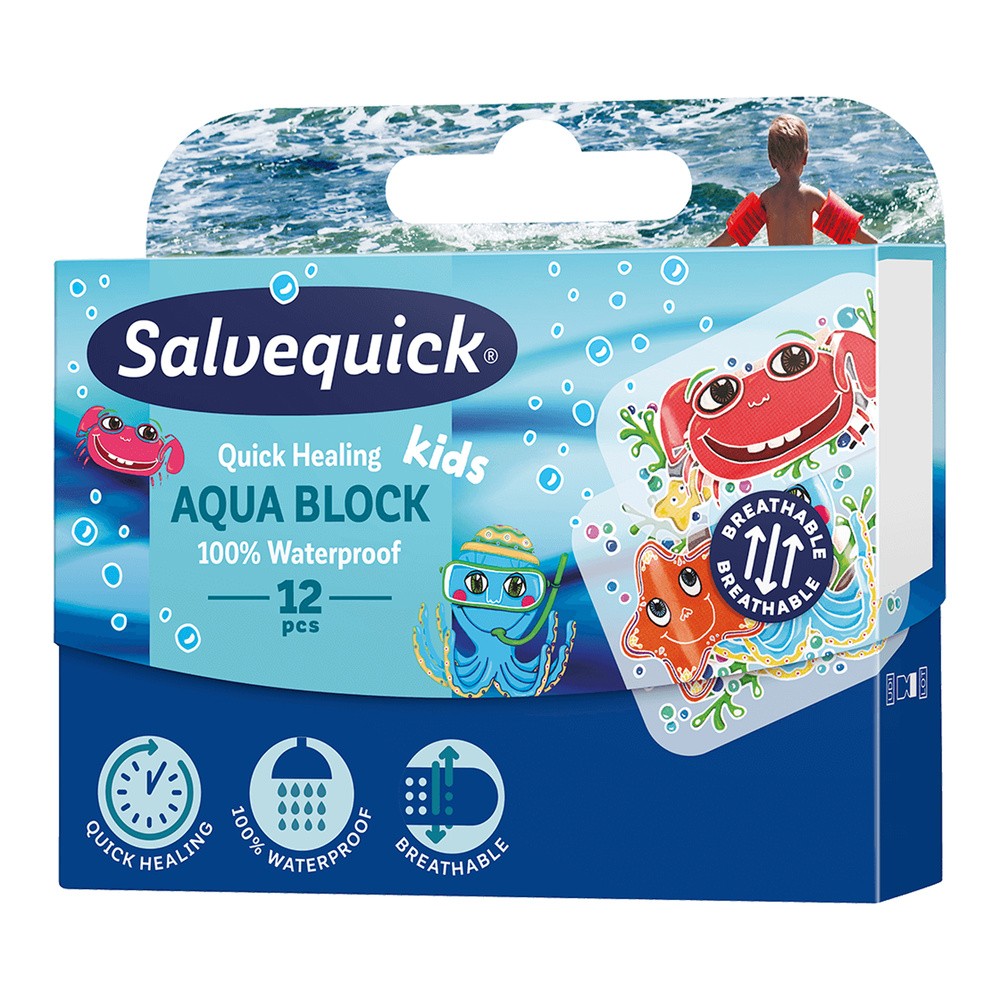 Cederroth Plastry Salvequick Aqua Block kids x 12 szt