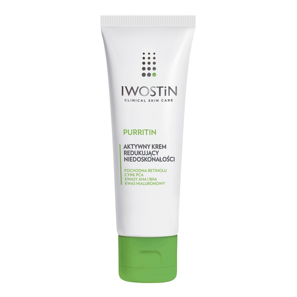Iwostin Purritin Aktywny krem na dzień do skóry z niedoskonałościami 40ml