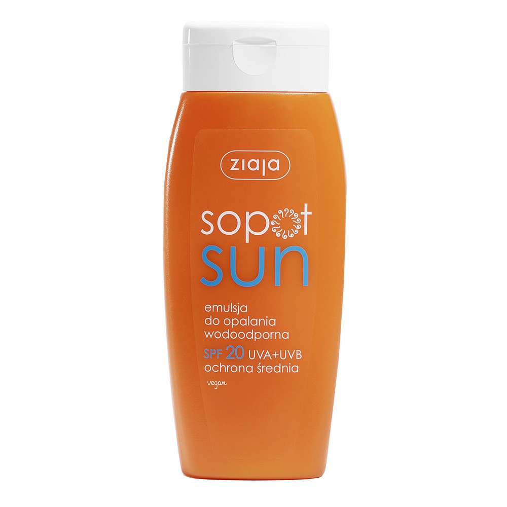 Ziaja Sopot Sun emulsja do opalania wodoodporna SPF20+ 150ml