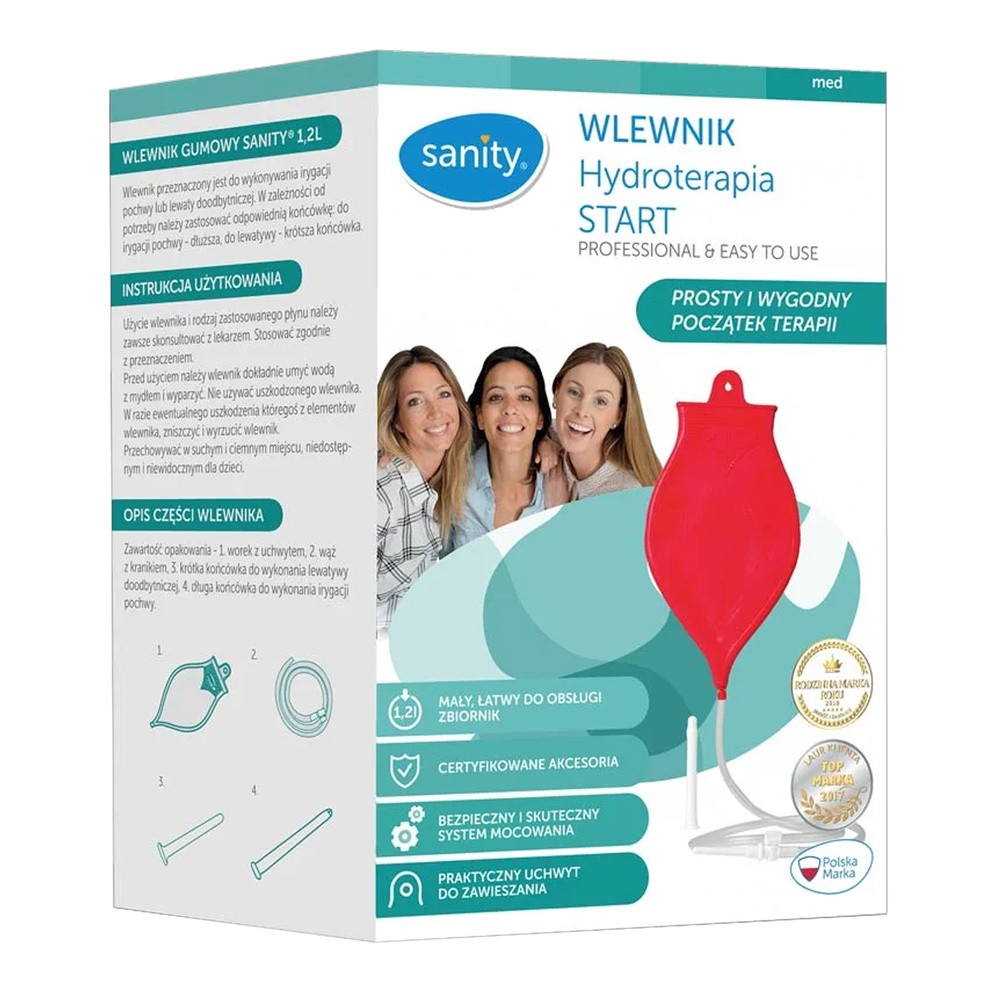 Albert POLSKA Wlewnik Hydroterapia START 1,2L x 1 szt Sanity |  OD 199 PLN!