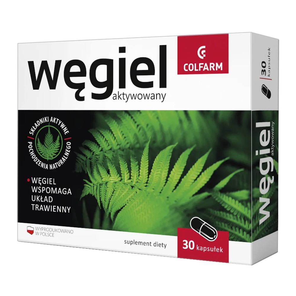 Colfarm Węgiel aktywowany x 30 kaps