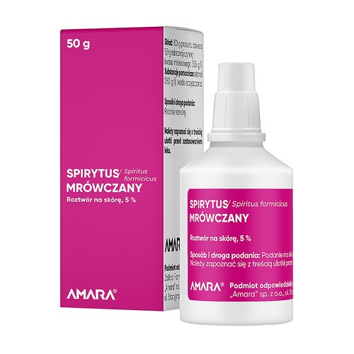 ZAKŁAD FARMACEUTYCZNY AMARA SP.O.O. SPIRYTUS MRÓWCZANY 5% - 50 g 6515901