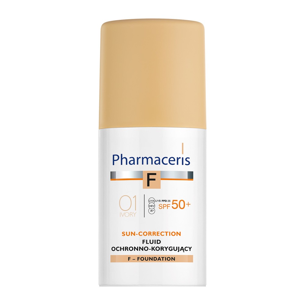 Pharmaceris Pharmaceris F fluid ochronno korygujący z ochroną spf 50+ IVORY 01 30 ml