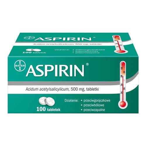 Aspirin, 500 mg, tabletki, 100 sztuk