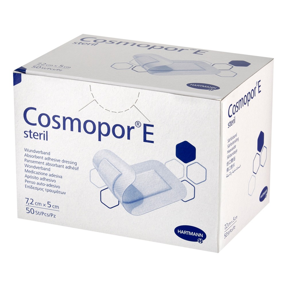 Hartmann Plastry cosmopor e jałowe samoprzylepne 7,2x 5cm x 50szt