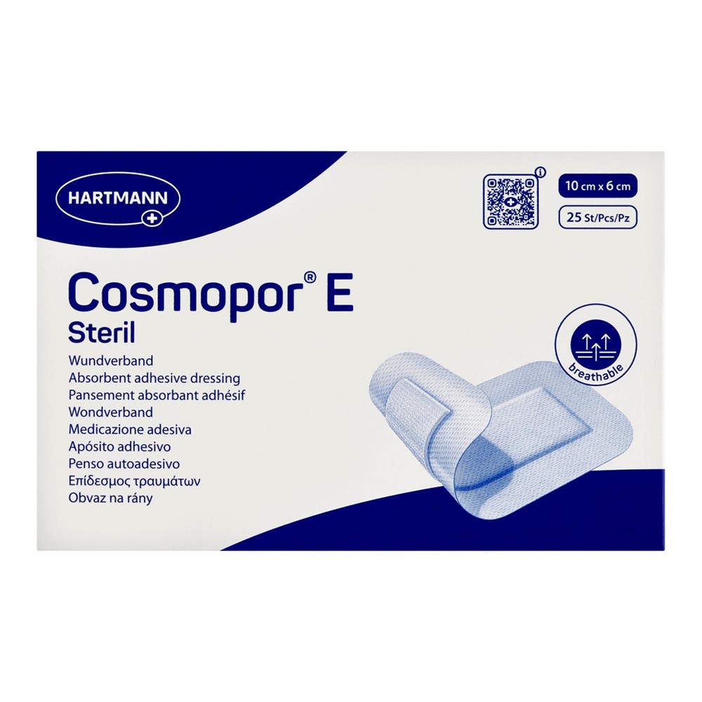 Hartmann Plastry cosmopor e jałowe samoprzylepne 10 x 6cm x 25szt