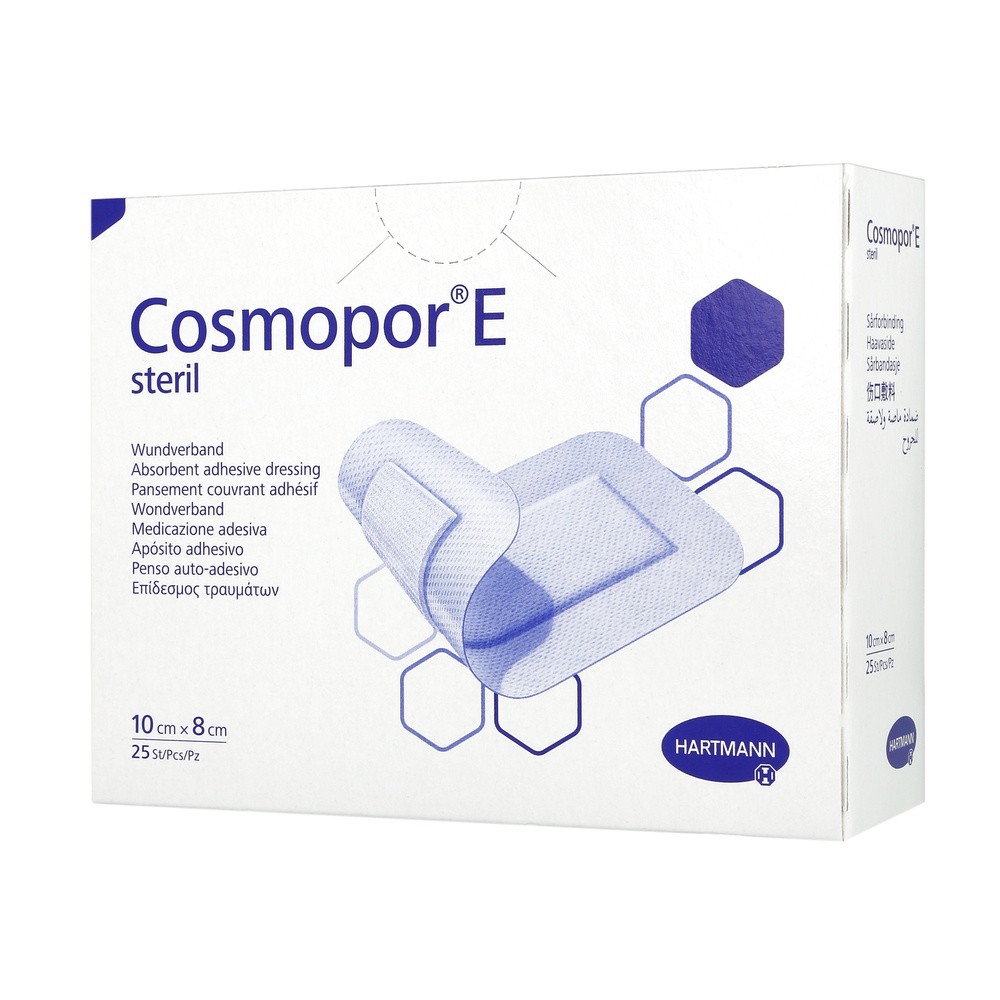 Hartmann Plastry cosmopor e jałowe samoprzylepne 10 x 8cm x 25 szt