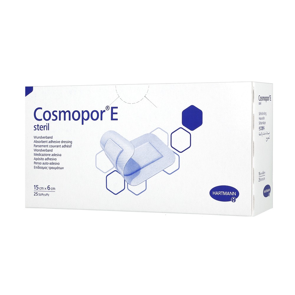 Hartmann Plastry cosmopor e jałowe samoprzylepne 15 x 6cm x 25 szt
