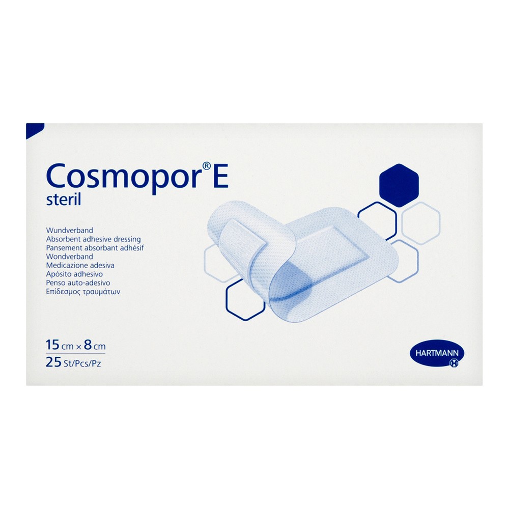 Hartmann Plastry cosmopor e jałowe samoprzylepne 15 x 8cm x 25 szt