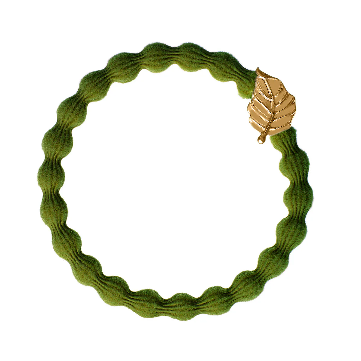 By Eloise London Gold Leaf Gumka do włosów kolor Olive Green