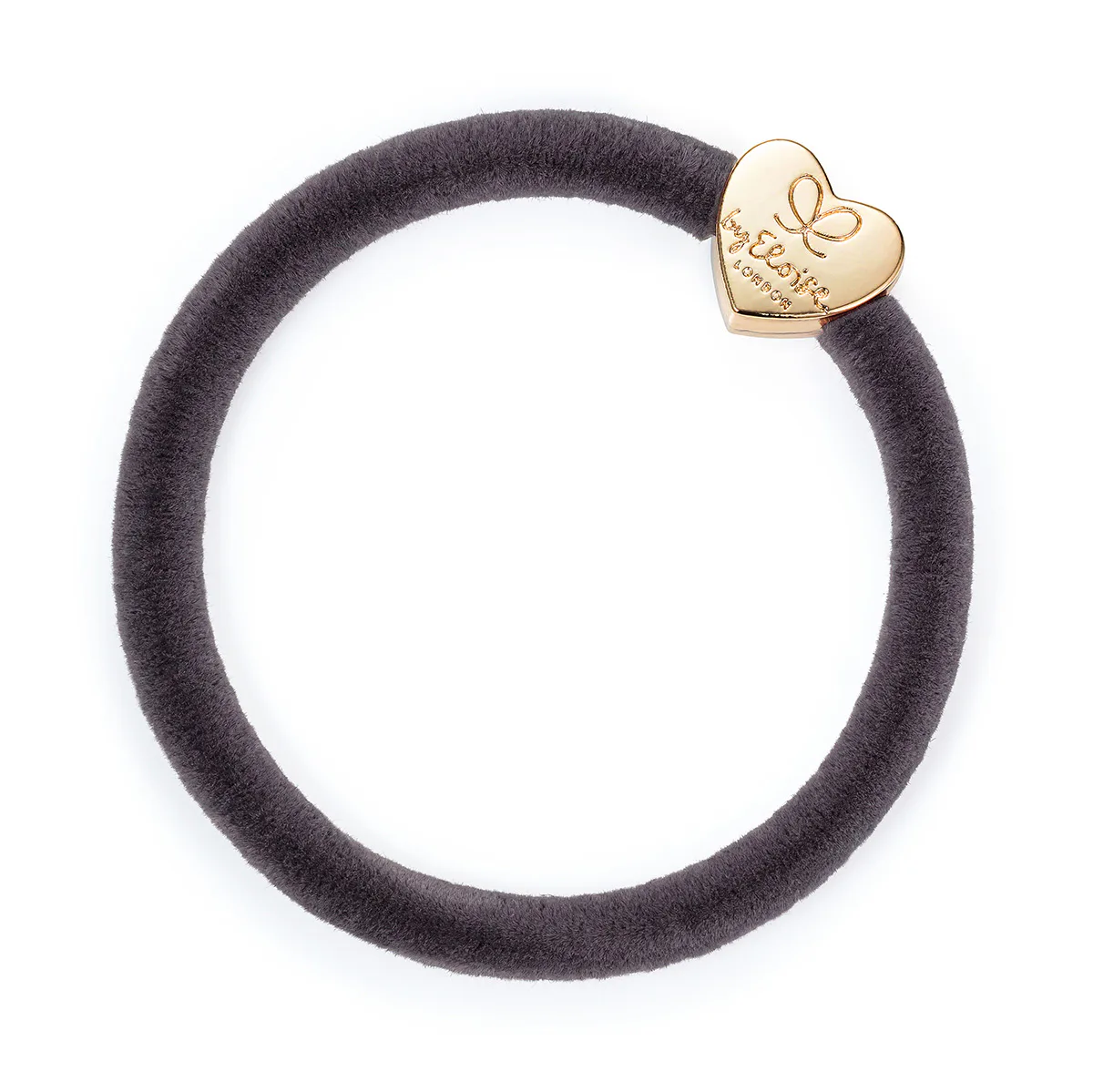 By Eloise London Velvet Gold Heart Gumka do włosów kolor French Grey