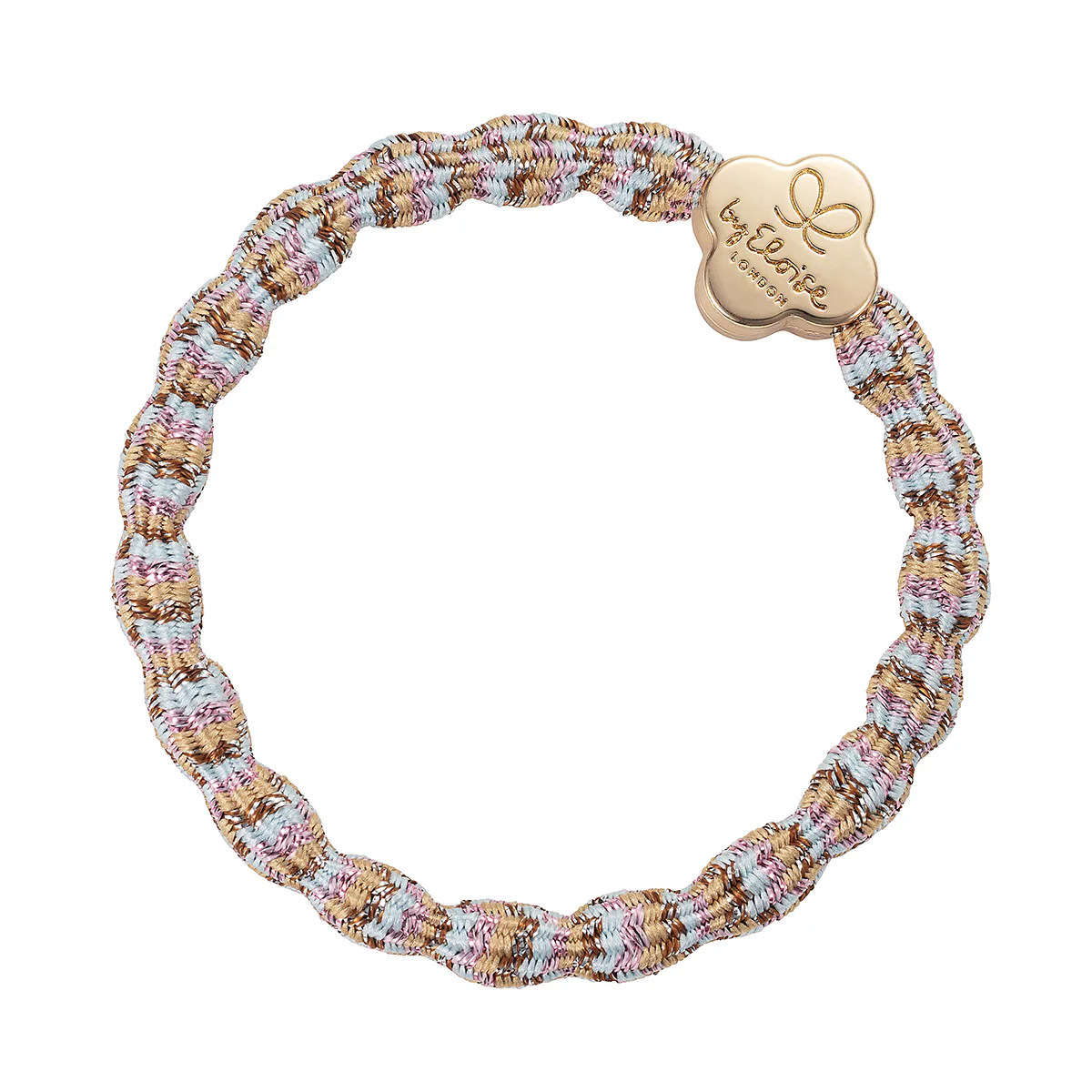 By Eloise London Metallic Gold Quatrefoil Gumka do włosów kolor Beach
