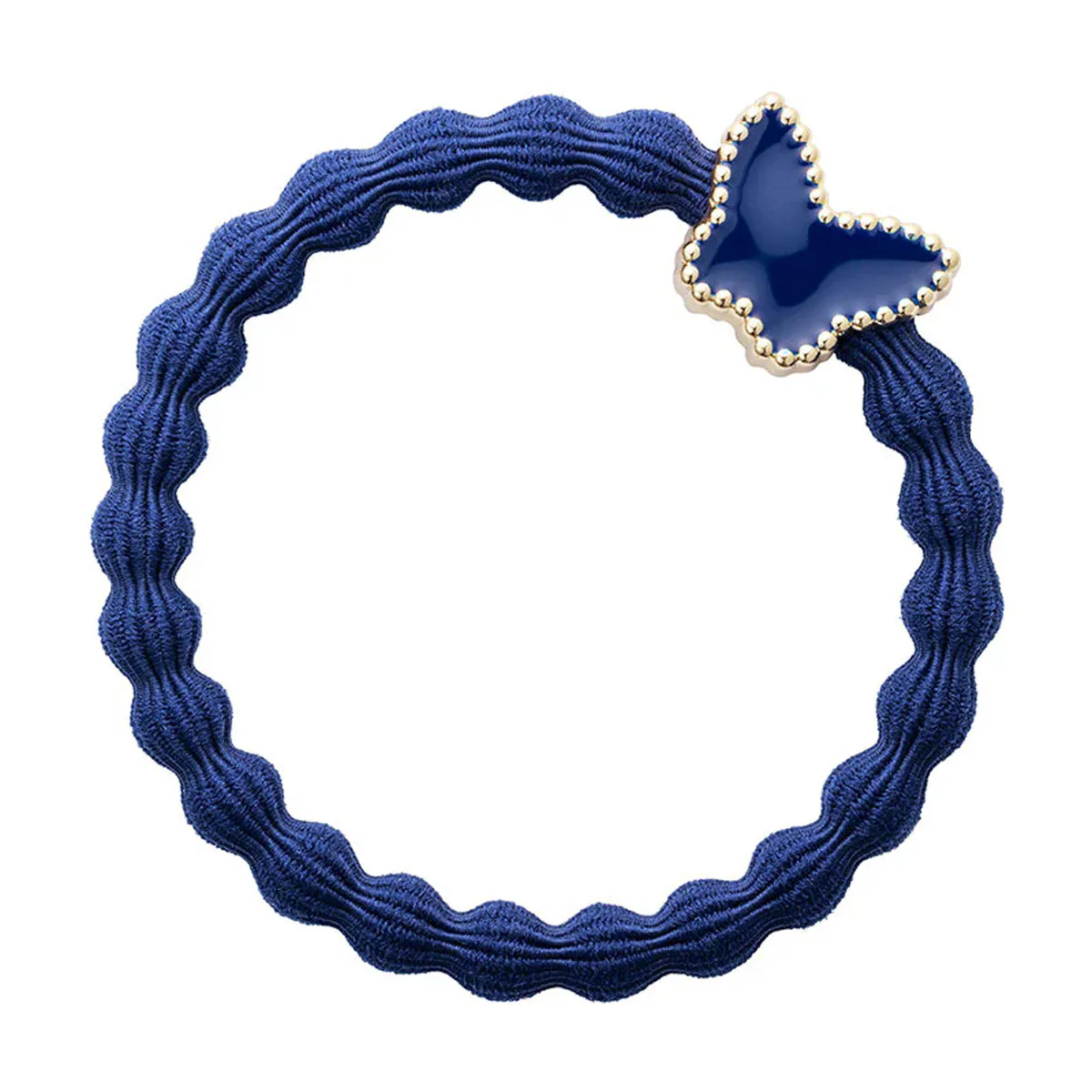 By Eloise London Enamel Gold Butterfly Gumka do włosów kolor Navy