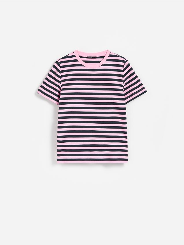 Reserved - T-shirt z bawełny merceryzowanej - ciemnoszary