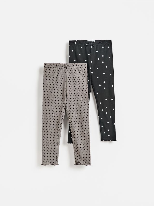 Reserved - Bawełniane legginsy 2 pack - wielobarwny
