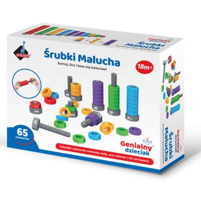Zabawka edukacyjna ASKATO Genialny dzieciak Śrubki malucha 911029