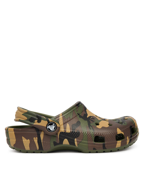 Crocs Klapki Classic Camouflage Clog 211879 Zielony
