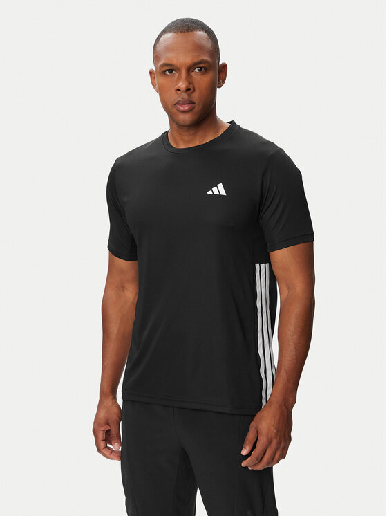 adidas T-Shirt Workout Essentials Base 3-Stripes KA3452 Czarny Regular Fit