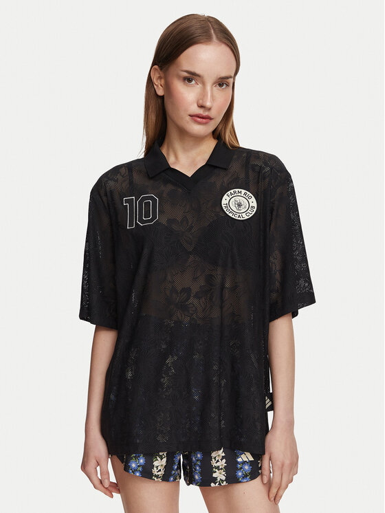 adidas T-Shirt Farm Rio KR0238 Czarny Loose Fit