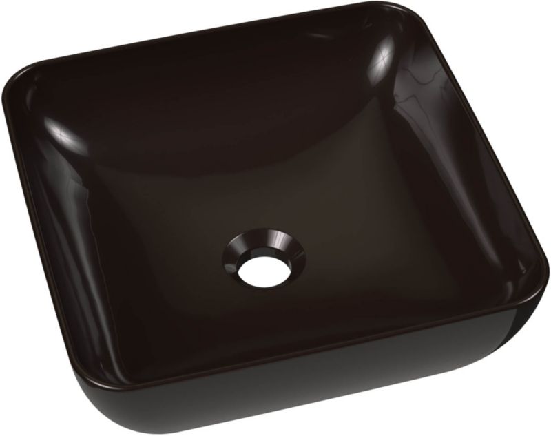 Ravak Umywalka nablatowa Ceramik Slim S 38 cm czarna