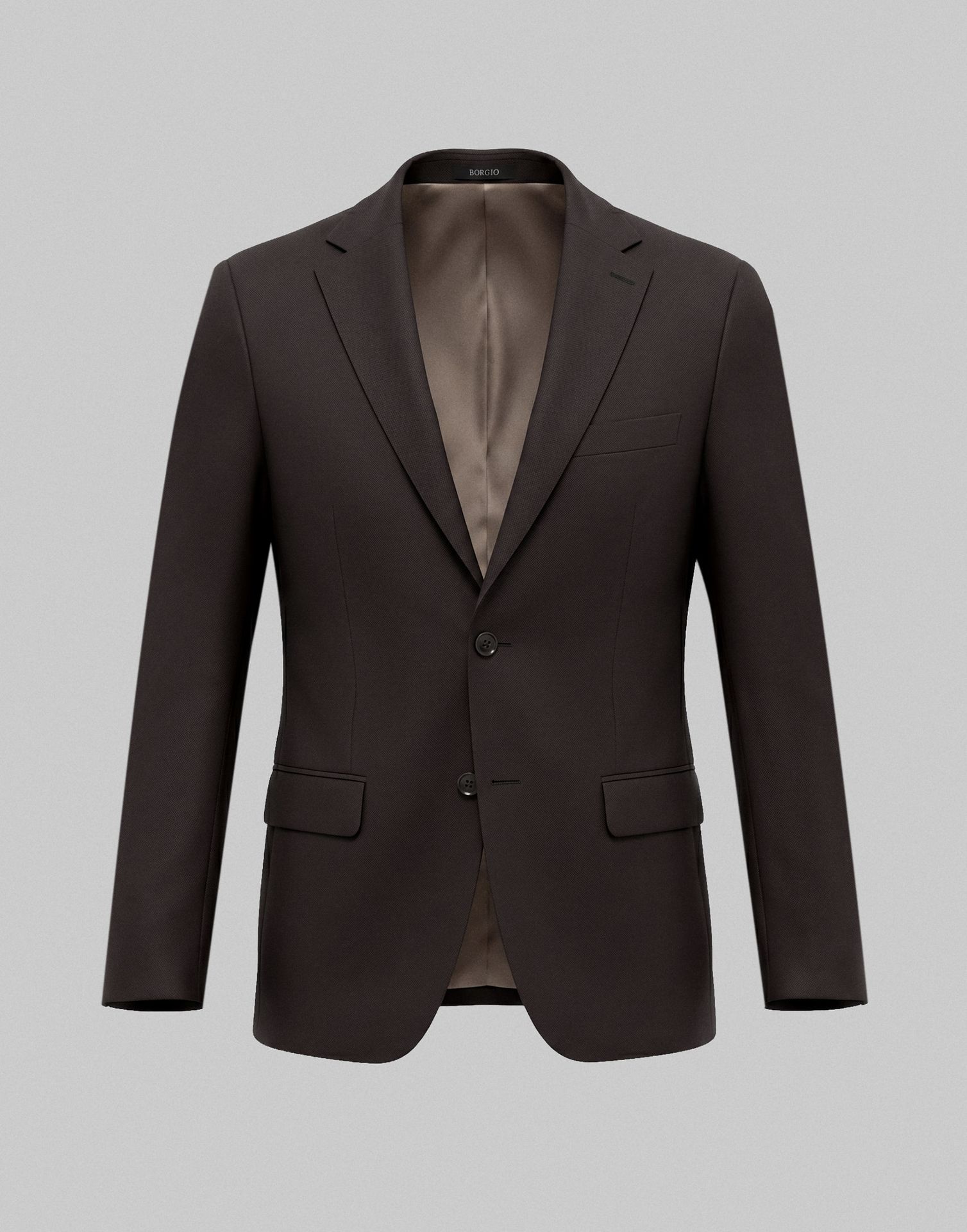marynarka do zestawu gualdo 02 brązowa slim fit