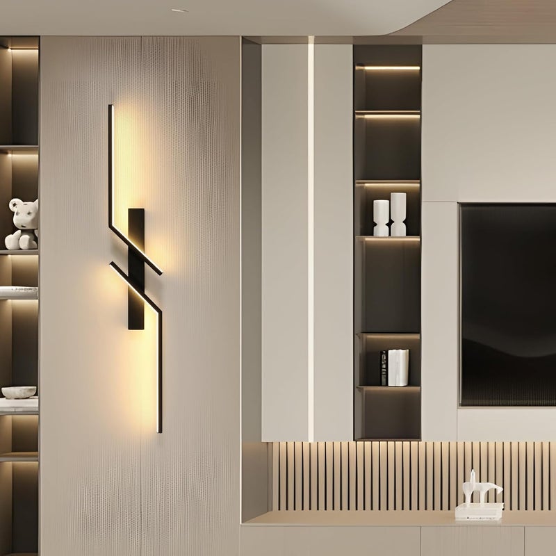 Kinkiet LED 12 W, czarny – ciepła biel 3000 K, nowoczesny design z akrylu, do sypialni i salonu