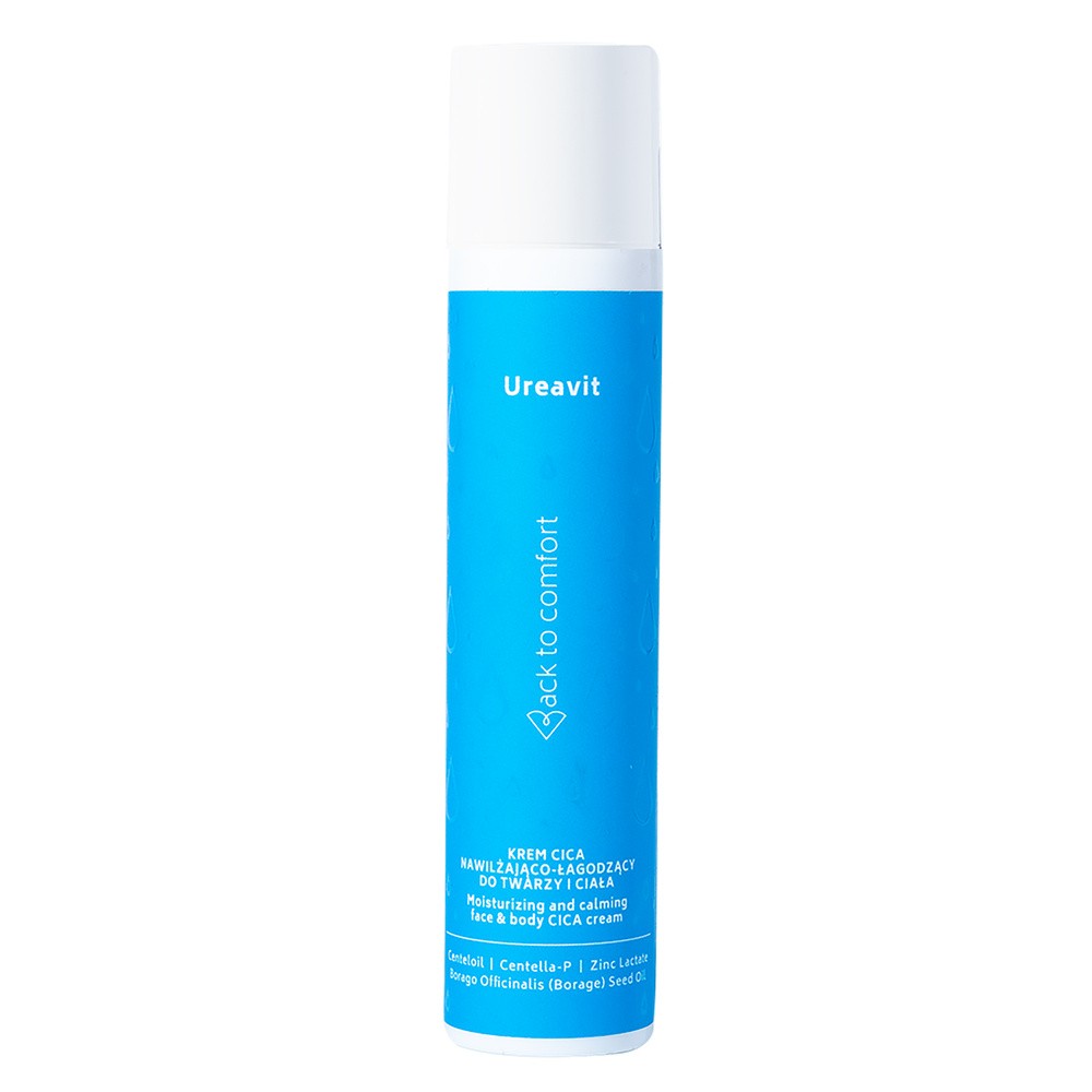 Ureavit, nawilżająco-łagodzący krem CICA, do twarzy i ciała, 100 ml