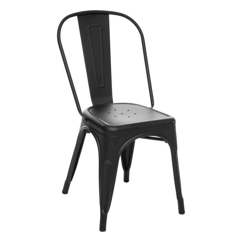 KRZESŁO Paris Edge METALOWE czarne w stylu loftowym