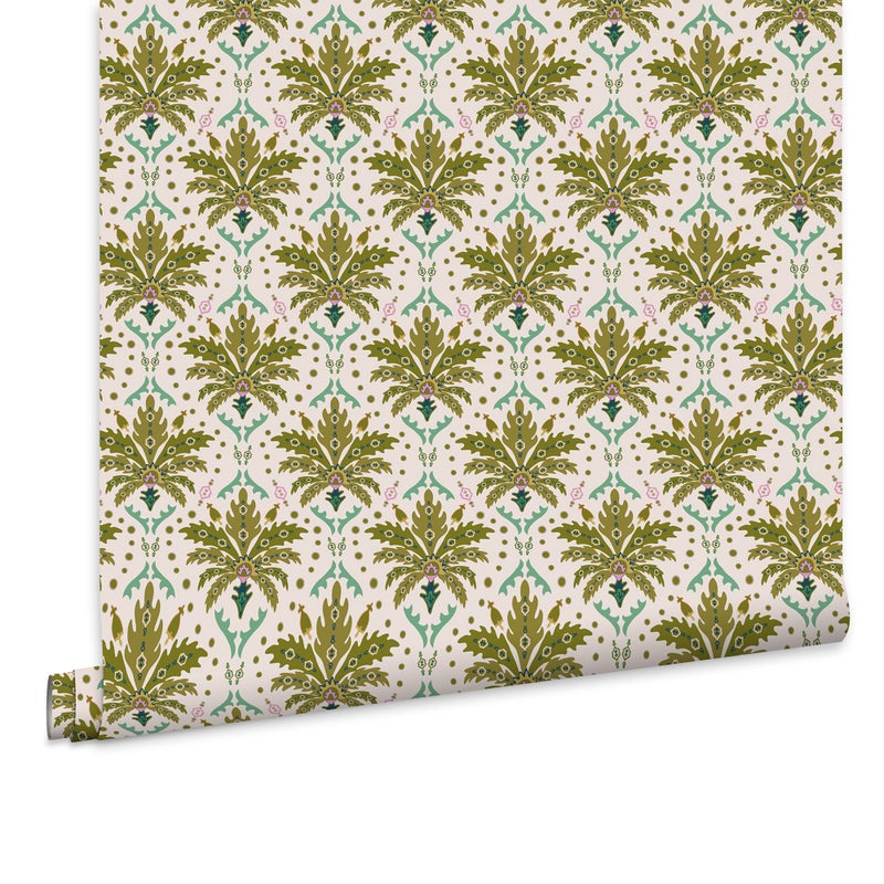 Joules Tapeta filzelinowa PALM GEO 10 m x 52 cm