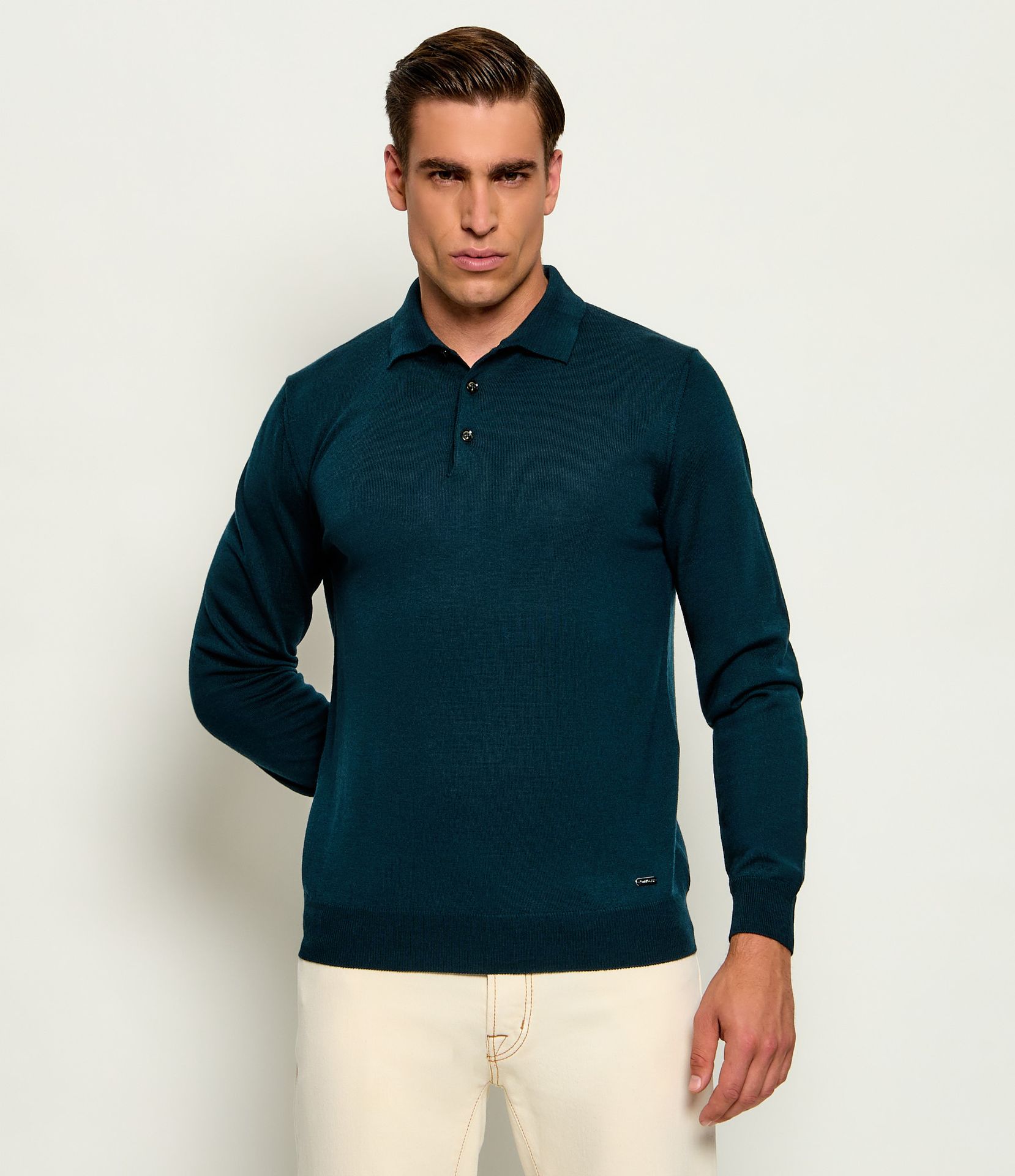 Tombolini Wełniane polo Regular Fit