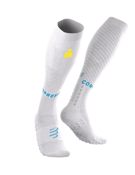 COMPRESSPORT Skarpety kompresyjne FULL SOCKS RECOVERY 2.0 IRONMAN 2026 white