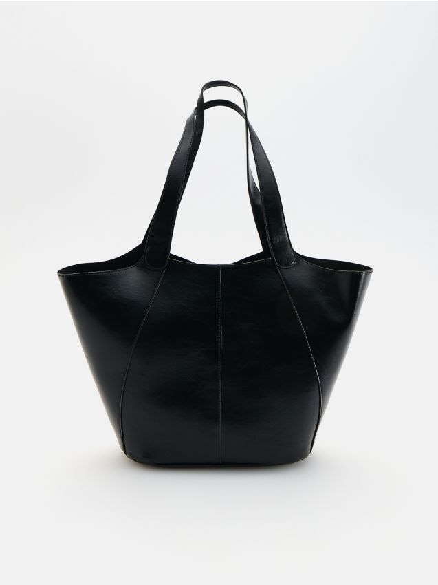 Reserved - Torebka shopper - czarny