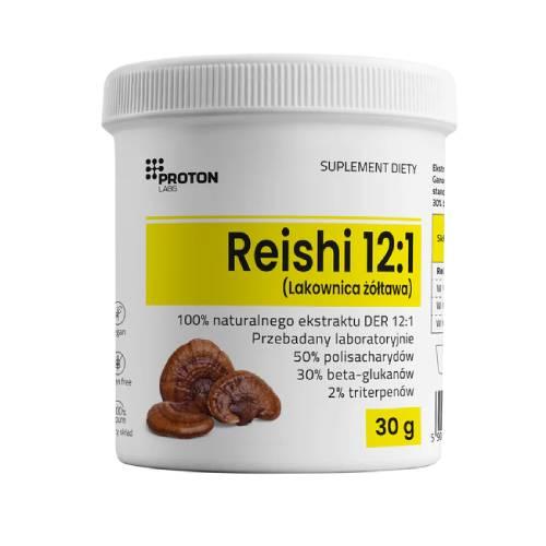 Proton Labs Reishi, ekstrakt DER 12:1 z owocników Ganoderma lucidum, 30 g