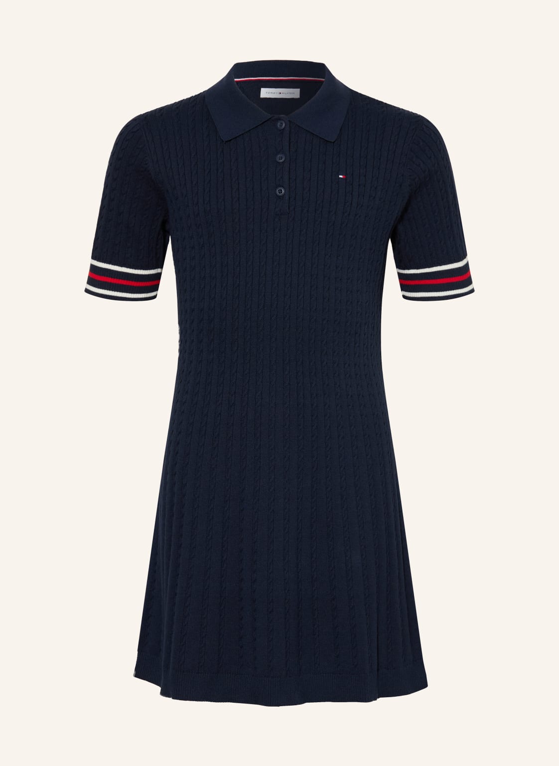 Tommy Hilfiger Dzianinowa Sukienka Polo blau