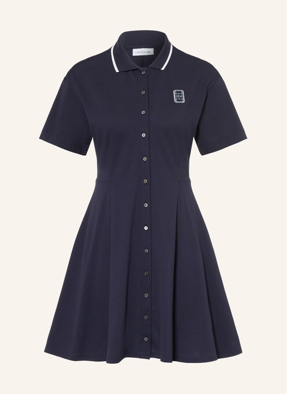 Lacoste Sukienka Polo Piqué blau