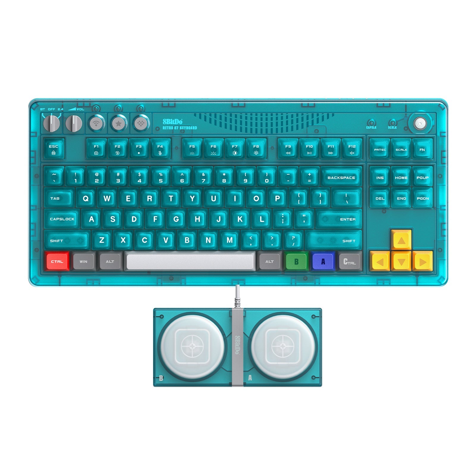 8BitDo - Retro 87 Mechanical Keyboard Clear Blue RET00939
