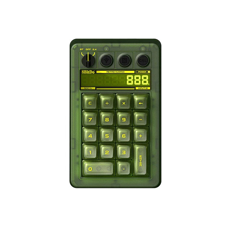 8BitDo - Retro 18 Mechanical Numpad Xbox Edition - Klawiatura Numeryczna Bezprzewodowa Retro z Kalkulatorem