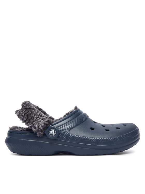 Crocs Klapki Classic Fleece Lined Clog Quartz 211396 Granatowy