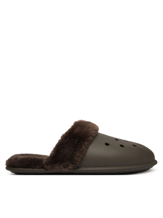 Crocs Kapcie Classic Fuzz Scuff 212143 Brązowy