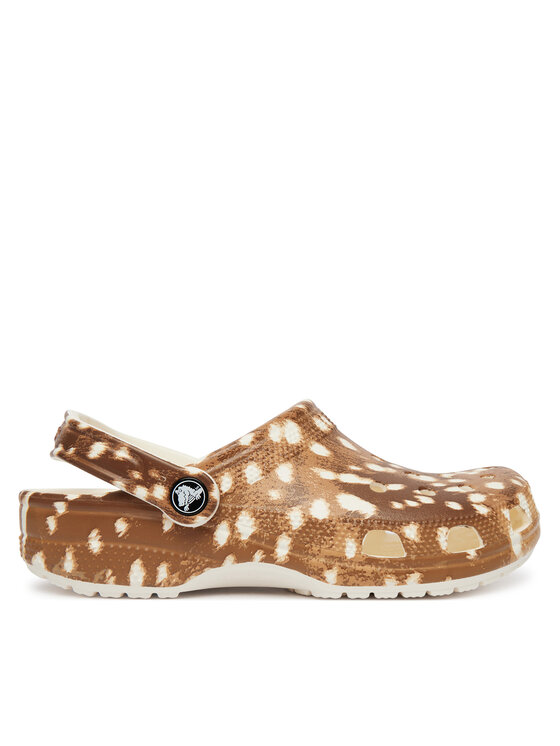 Crocs Klapki Classic Graphic Clogs 214153 Brązowy