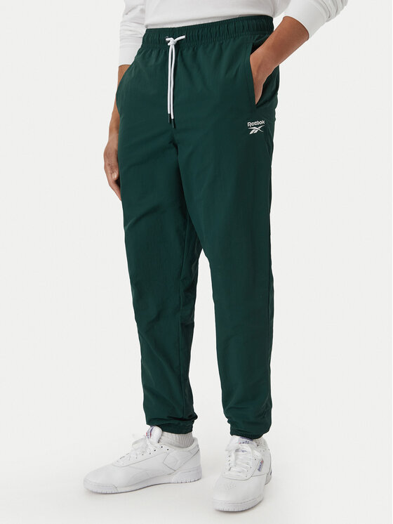 Reebok Spodnie dresowe Mieszko RK25722CCM Zielony ciemny Regular Fit
