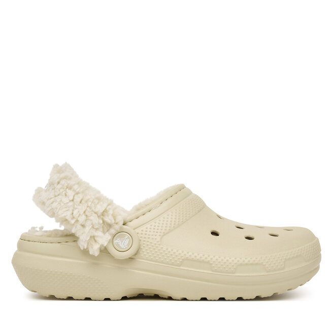 Klapki Crocs Classic Fleece Lined Clog Quartz 211396 Beżowy