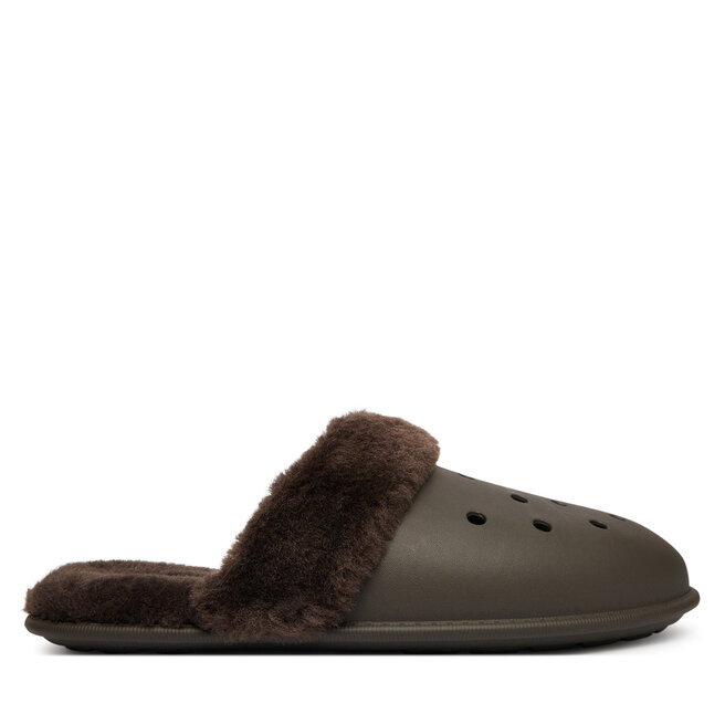 Kapcie Crocs Classic Fuzz Scuff 212143 Brązowy