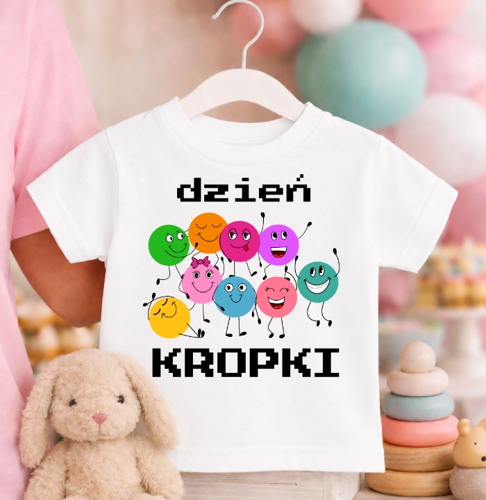 Koszulka na DZIEŃ KROPKI dla dziewczynki