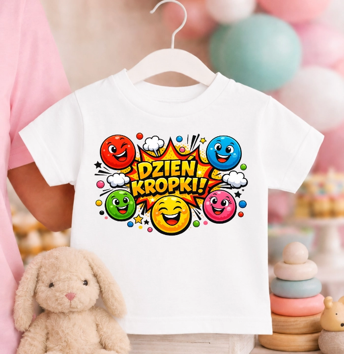 Koszulka na DZIEŃ KROPKI dla dziewczynki