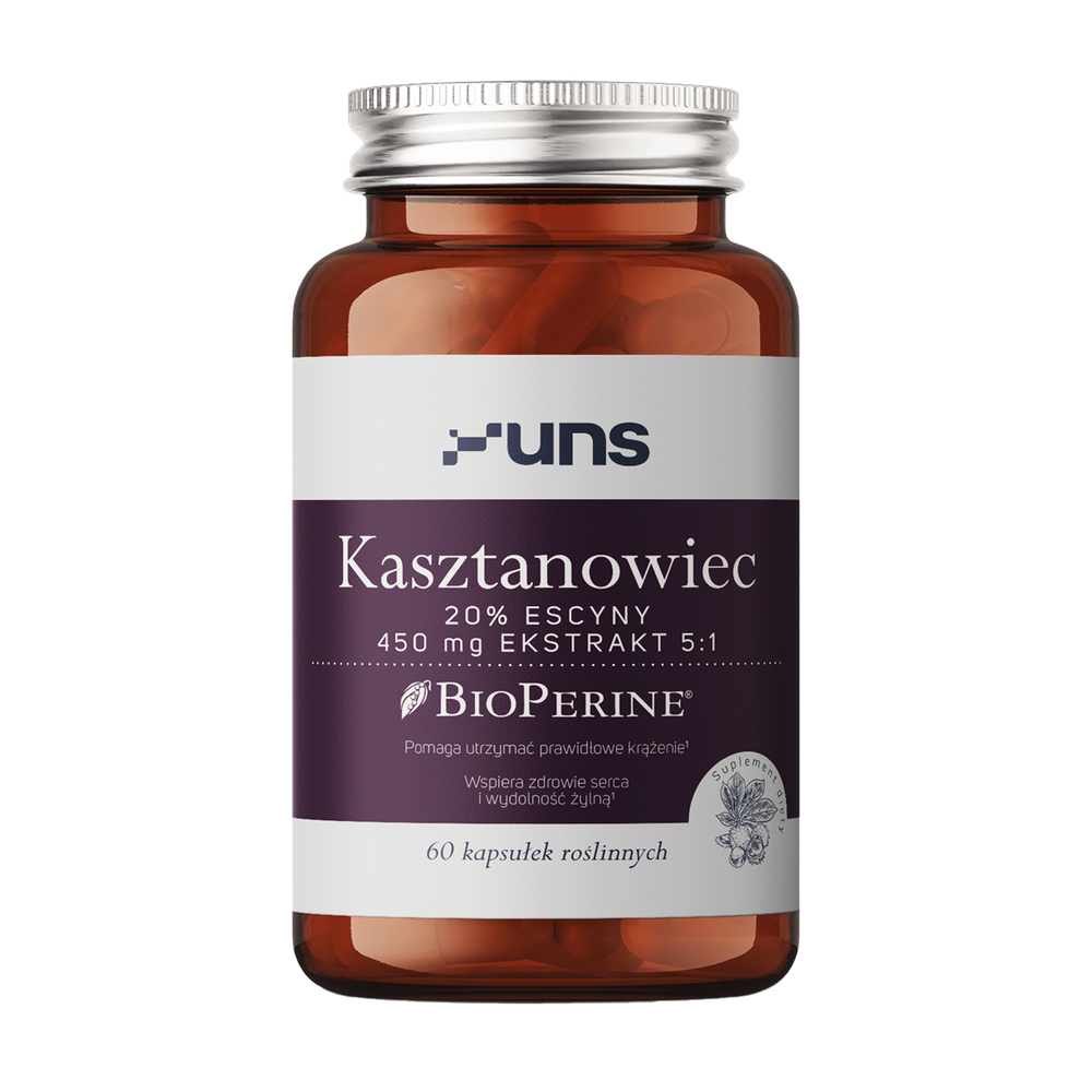 Uns Kasztanowiec + Bioperine, kapsułki, 60 szt.